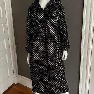 Polka Dot Black Puffer Coat